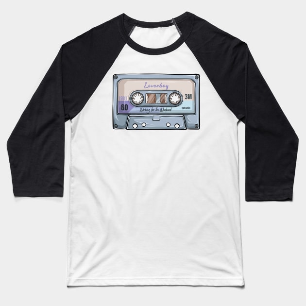 Loverboy Vintage Classic Cassette Tape Baseball T-Shirt by PowelCastStudio